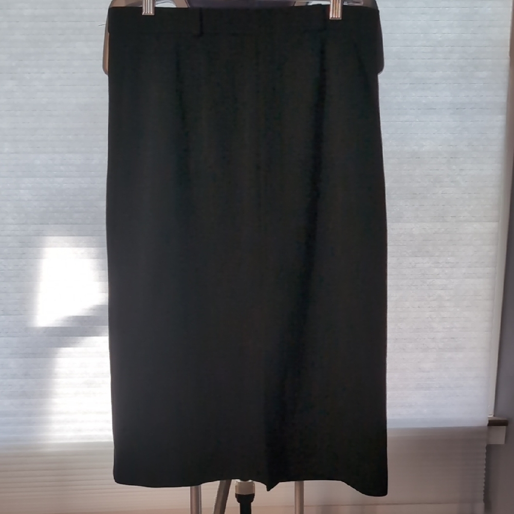 Vintage 70s Black Front Split Women's Skirt